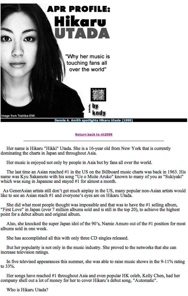 Portrait of Hikaru Utada